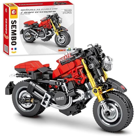 SEMBO Technic Motorcycle Model Kit Building Set Adults Teens Kids Display Gift - Picture 1 of 5